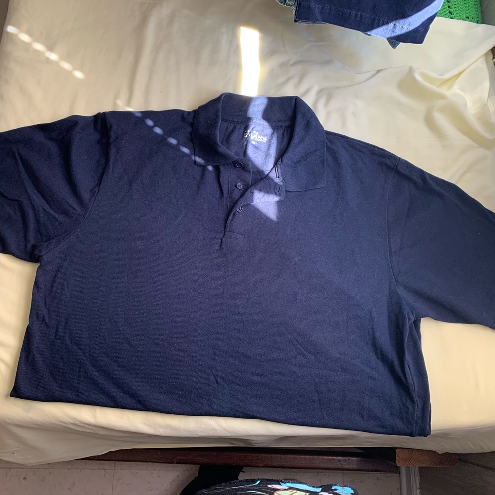 Mens navy blue galaxy short sleeve polo 3x